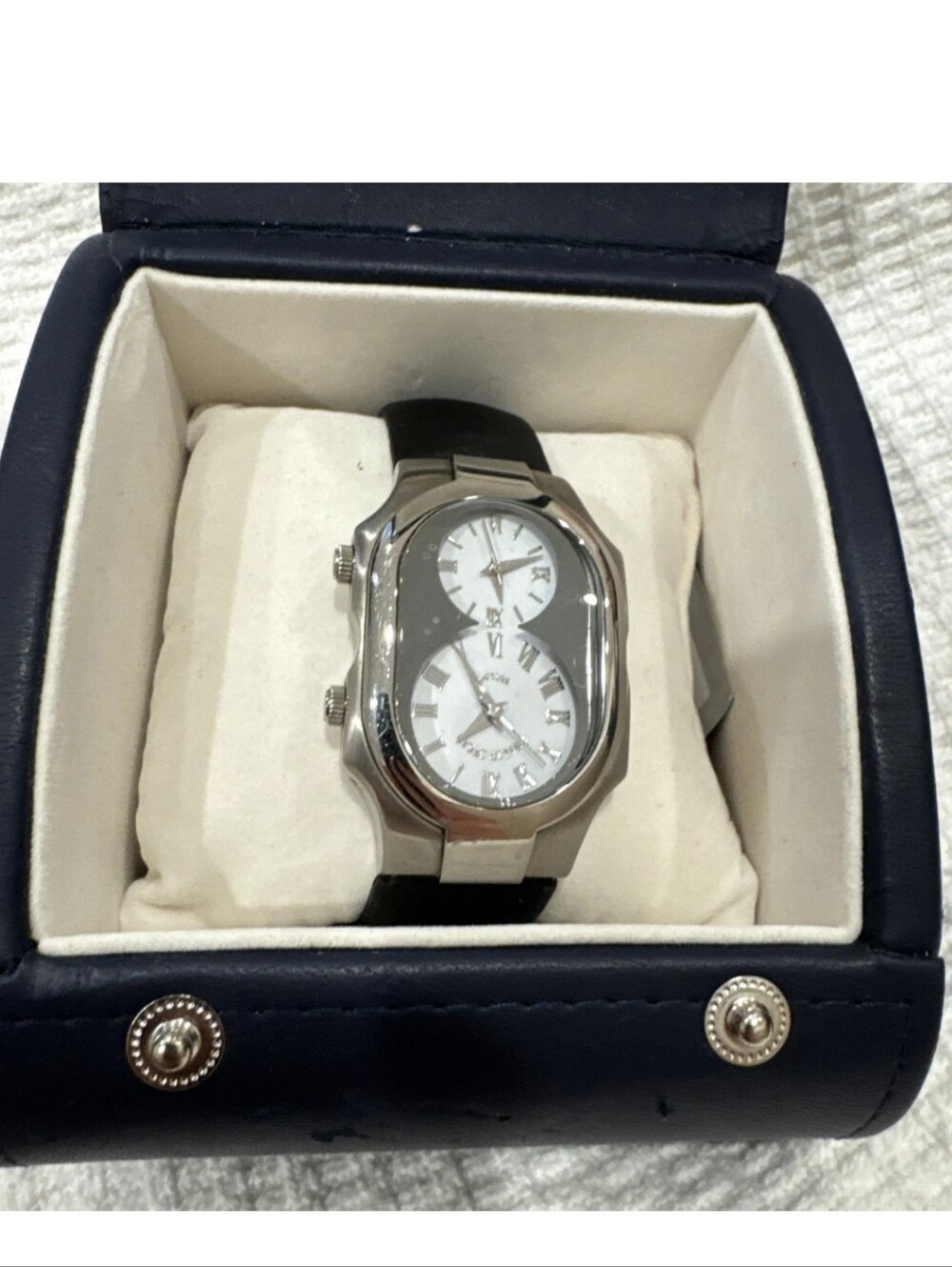 Philip Stein Signature Dual Time Zone Watch Teslar Era with box and original war